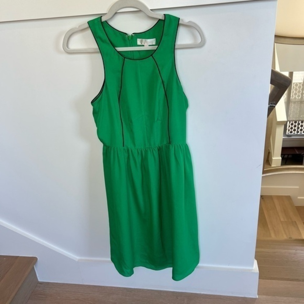 MM Couture Green and Black Sleeveless Dress Racerback Style Size Medium